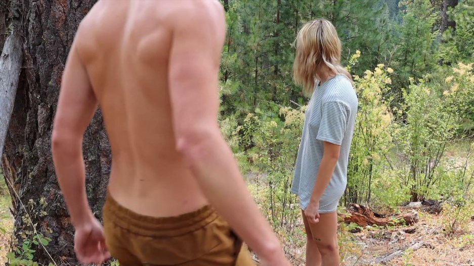 Teen Babe Face Fuck Deepthroating In The Woods